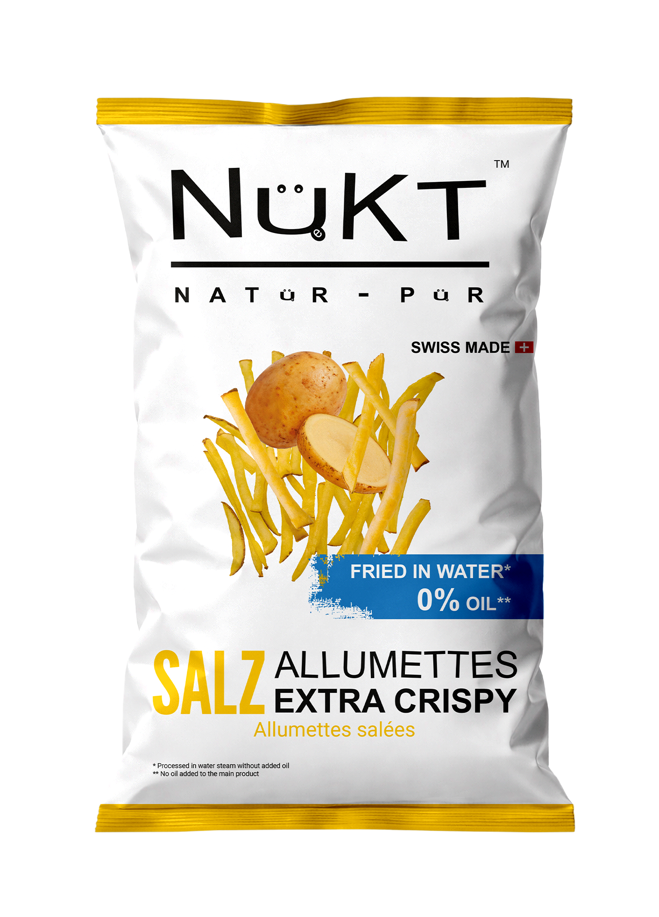 Front of the NÜKT Salz Allumettes bag